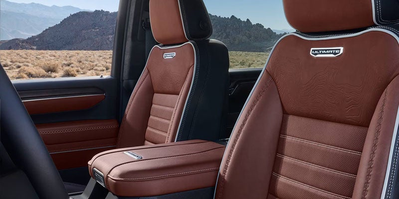 Premium front seats in the 2026 GMC Sierra 3500HD Denali Kinston, NC